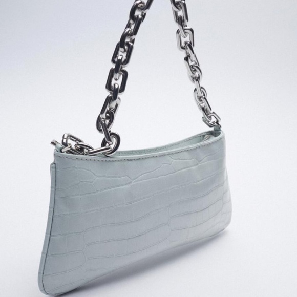 ZARA Chain Strap Animal Embossed Shoulder Bag BNWT - Picture 2 of 7